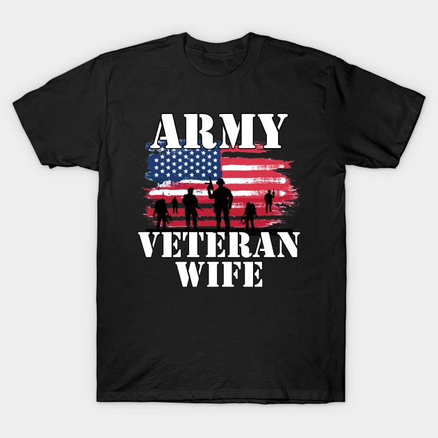 Army Veteran Wife T-Shirt by myoungncsu